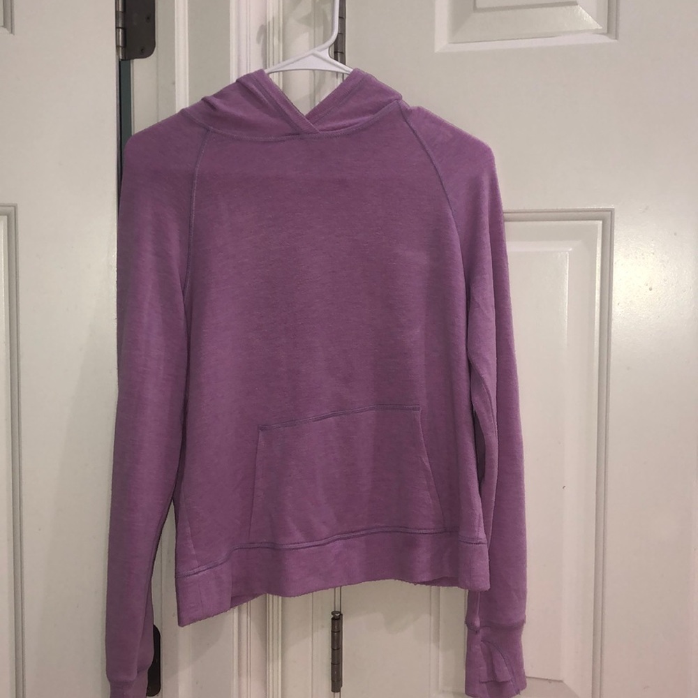 ATHLETA GIRL purple wrap up hoodie